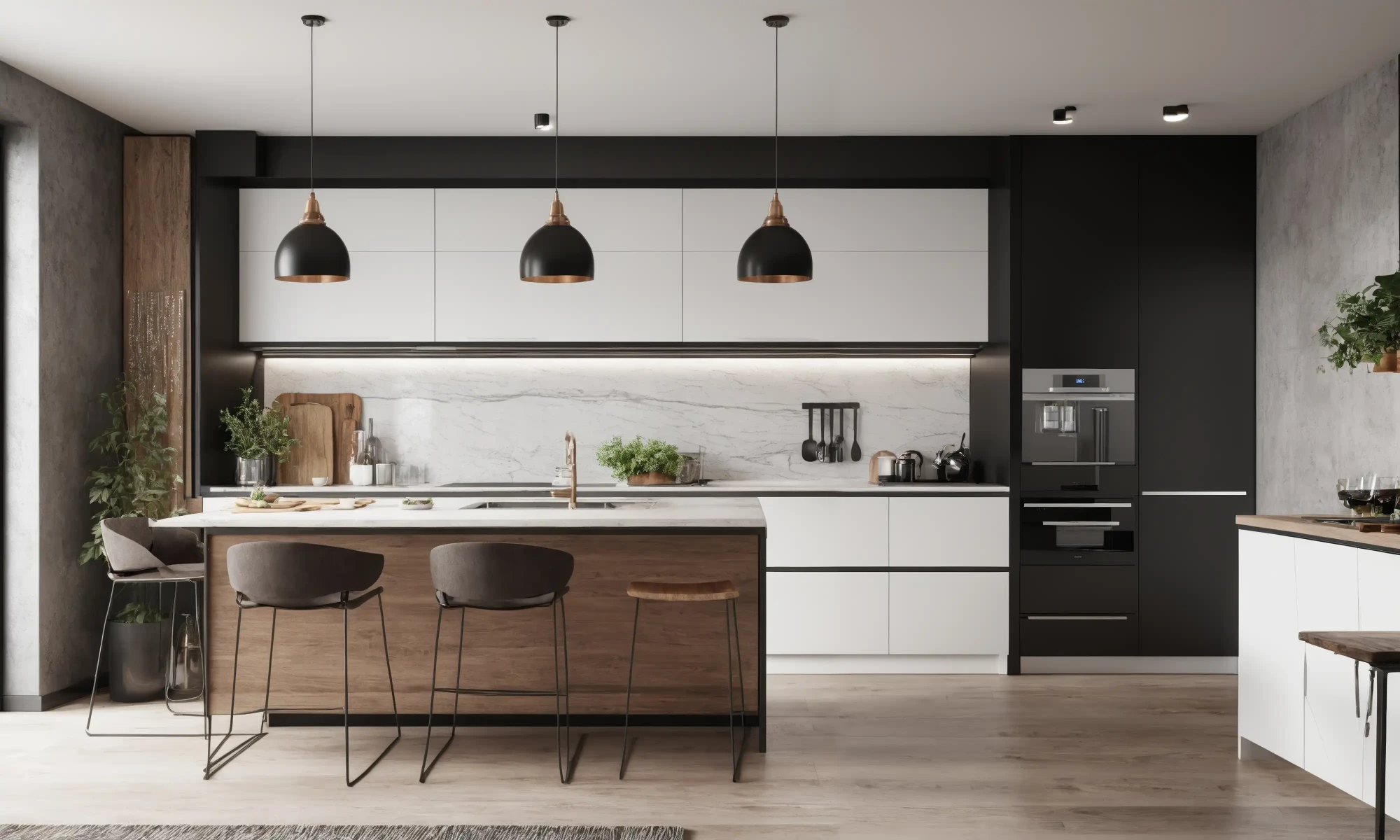 Intérieur sur-mesure — cuisine, salle de bain, dressing